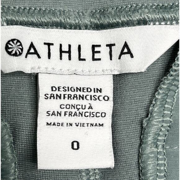 Athleta Women's Size 0 Eastbound Straight Pant Tencel Blend Green 988039 - Picture 4 of 10